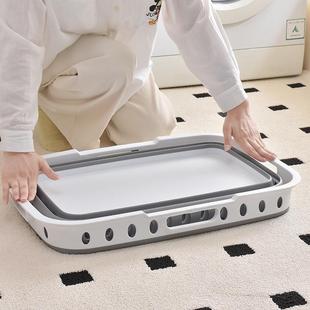 篮站脏衣折叠2056脚手提洗衣篮立立可式 卫生间脏衣服收纳筐脏衣篓