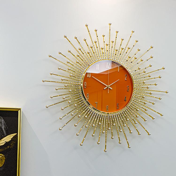 203新款轻奢用创意家2挂钟客厅现代大气装饰钟表墙21004网红简约