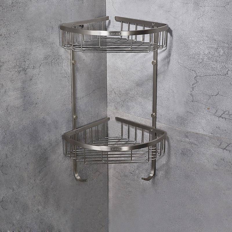 30不锈钢室角浴架收纳挂架4卫生间转角架三角篮壁UTP置物架储物架