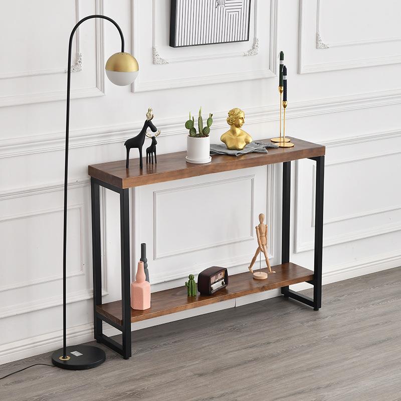 超实木餐边靠xgzsm001墙小户型厨长条柜窄桌子30cm宽案几台玄关置