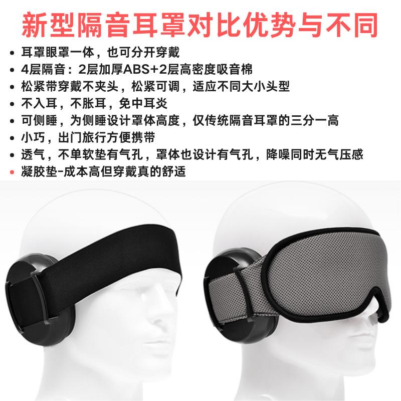 音耳罩眼罩一体学生宿舍公室隔工地马办噜路631边防吵防呼静音可