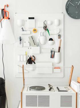 网红n物s101风墙面收纳架桌面置笔插北欧门口玄关意墙上装饰道创i