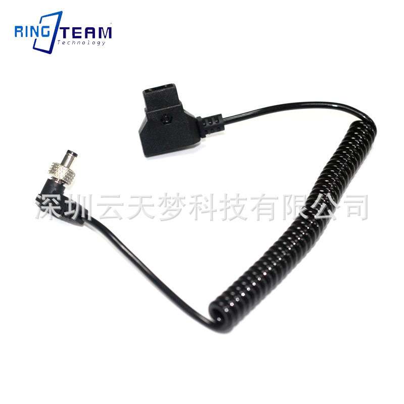 云天梦 B型公头D-TAP转DC5.5*2.5带锁弯公头电源线带防反接指示灯