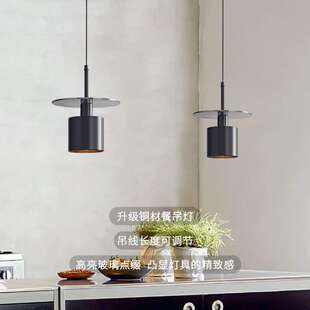 全铜水晶北欧简约现代吊灯吧台样板房创意设计师床头餐厅艺术吊灯