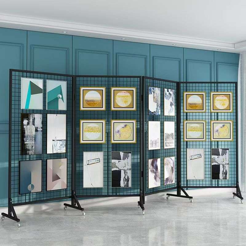 折叠幼儿园画室作品展示美术展览架户外可移动屏风商店货架子饰品