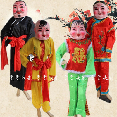 戏剧社火秧歌舞蹈服装舞狮舞龙道具大头娃娃头套娃娃头大头人面具