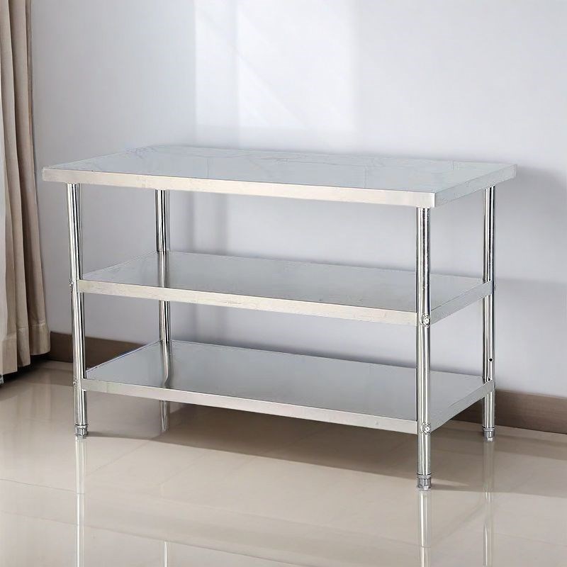 加厚厨房置物架不锈钢工作台操作台打荷台饭店切菜案板桌子商用