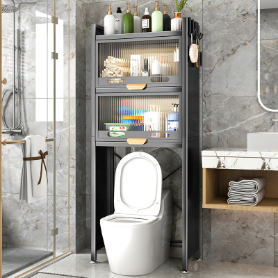 马桶上方置物架多功能卫生间智能马桶后空隙架厕所浴室落地收纳柜