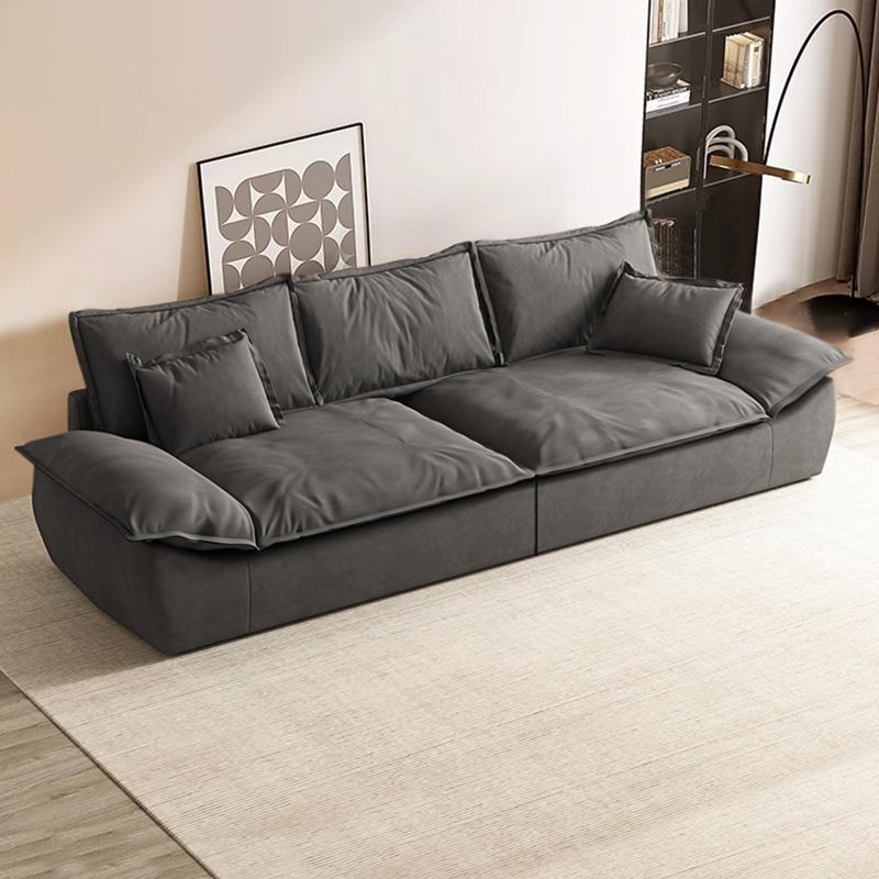 意式极简科技布艺沙发小户型客厅简约现代轻奢三人位直排帆船沙发