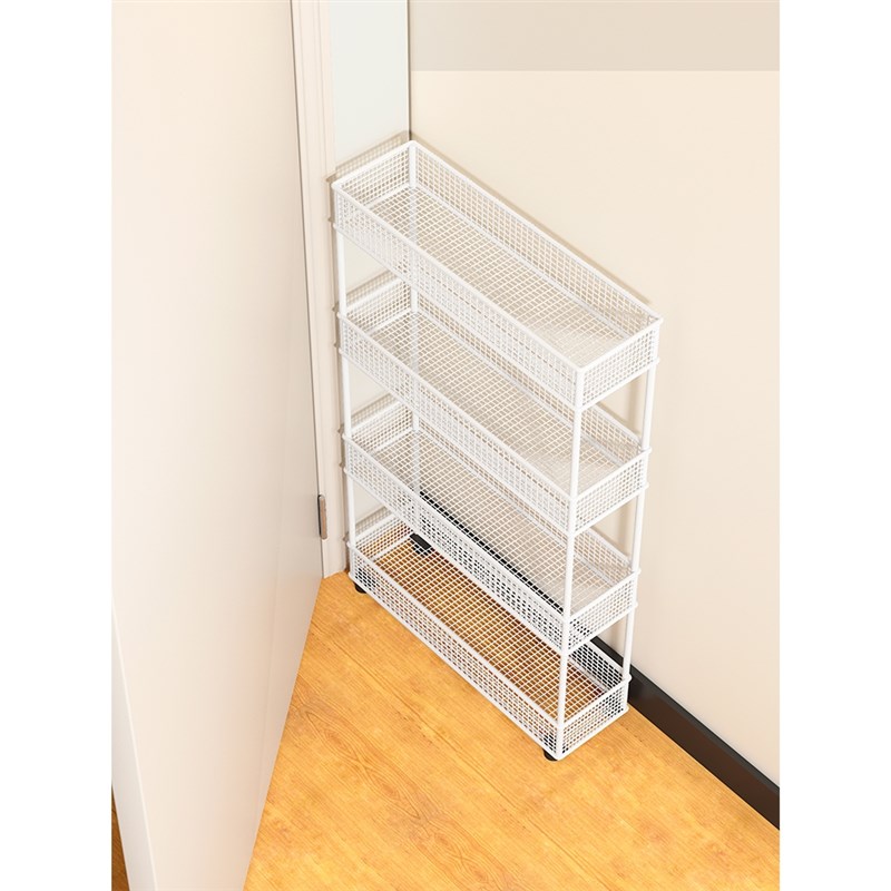卫生间夹缝置物架缝隙收纳架厨房靠墙超薄窄柜浴室门后落地置物柜