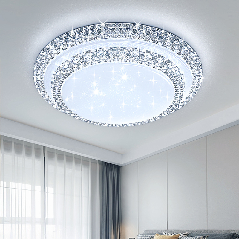 2024年新款卧室灯水晶灯现代简约护眼吸顶灯轻奢大气中山灯具直销