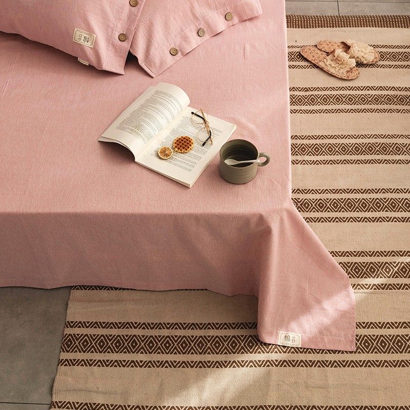 新疆长绒棉纯棉床单单件简约全棉双人床纯色枕套三件套春秋被单,床上用品,床单,淘宝优惠券,粉丝福利购,淘宝优惠卷