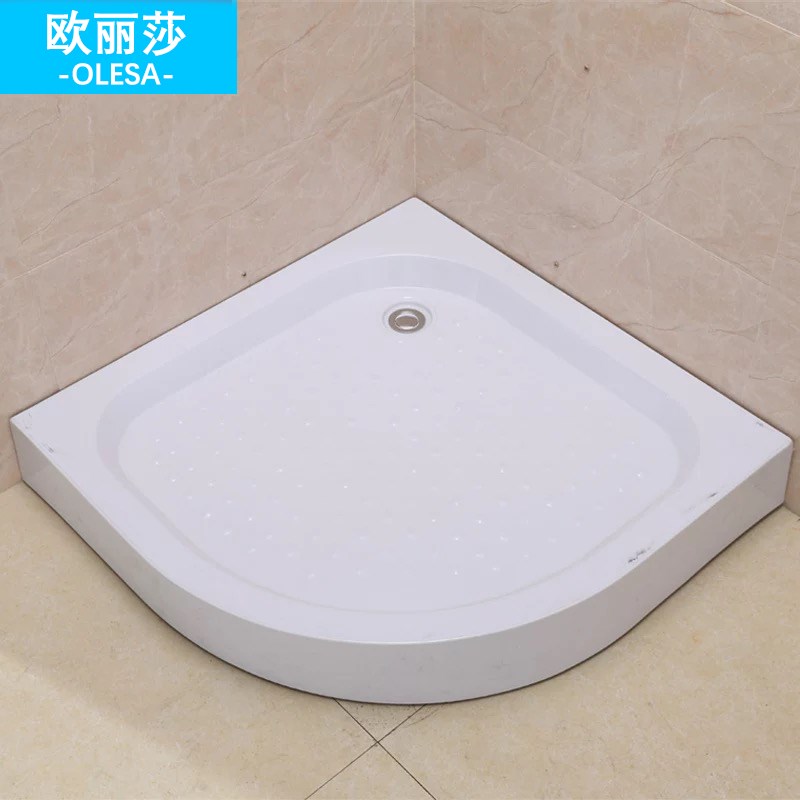 简易弧扇形淋浴房底座底盆底盘浴室卫生间亚克力防水挡水条防水盆