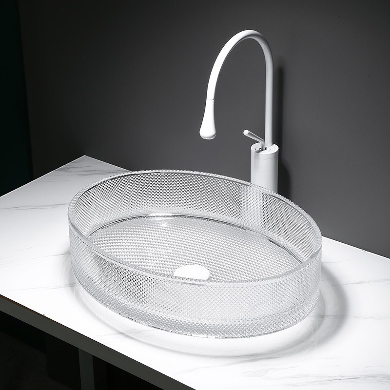 玻璃台上盆网红款创意洗手盆家用卫生间长方形洗脸盆台盆面盆单盆