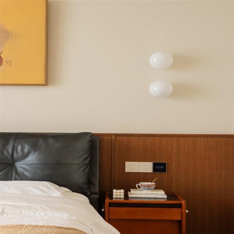 圆球壁灯2024新款中古客厅墙灯过道走廊卧室床头灯氛围灯镜前灯