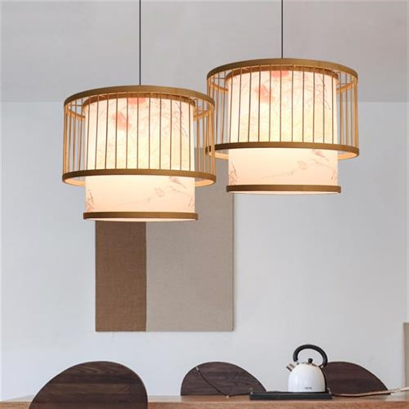 直供吊灯现代中式竹艺灯日式榻榻米饭店竹编灯卧室餐厅吊灯