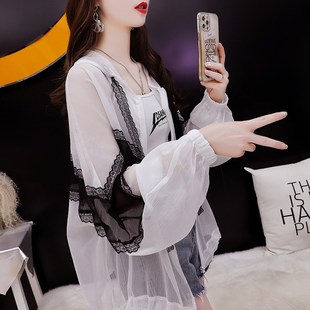 超仙夏季 外套 防晒衣女慵懒风洋气宽松透气设计感休闲百搭连帽开衫