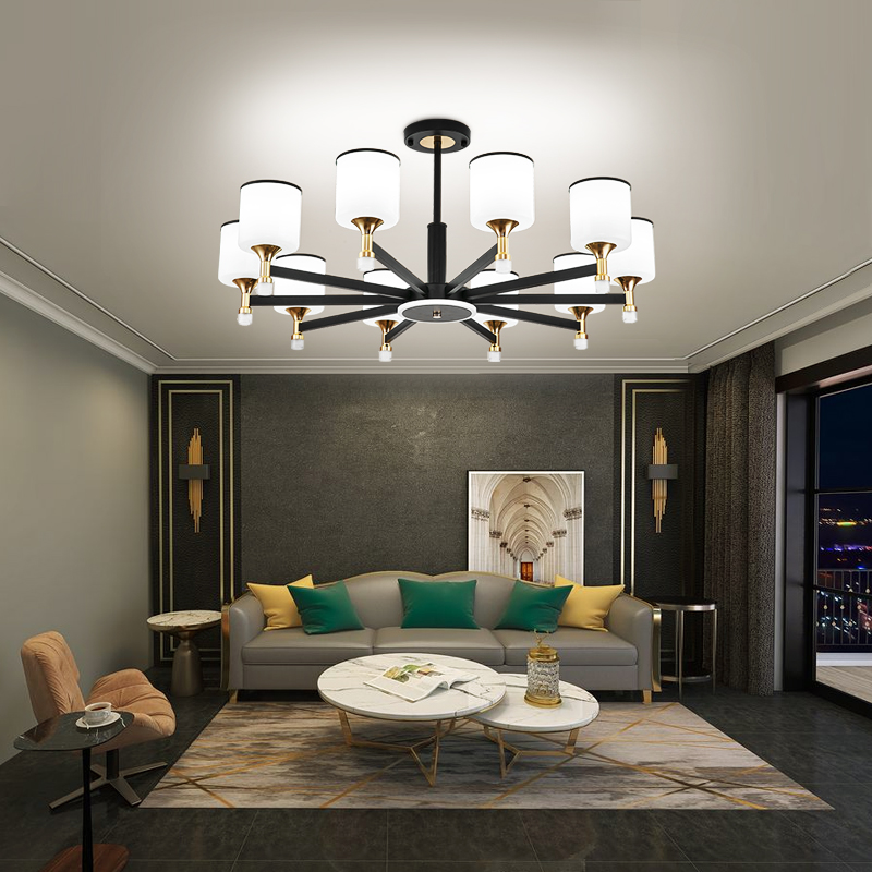 客厅吊灯2022年新款轻奢网红饭厅饭厅大吊灯北欧现代简约灯具套餐