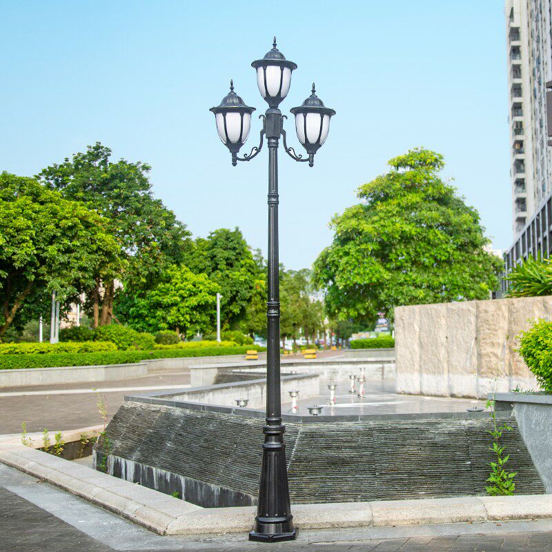 欧式路灯庭院草坪灯防水灯户外灯景观公园别墅小区双头高杆灯