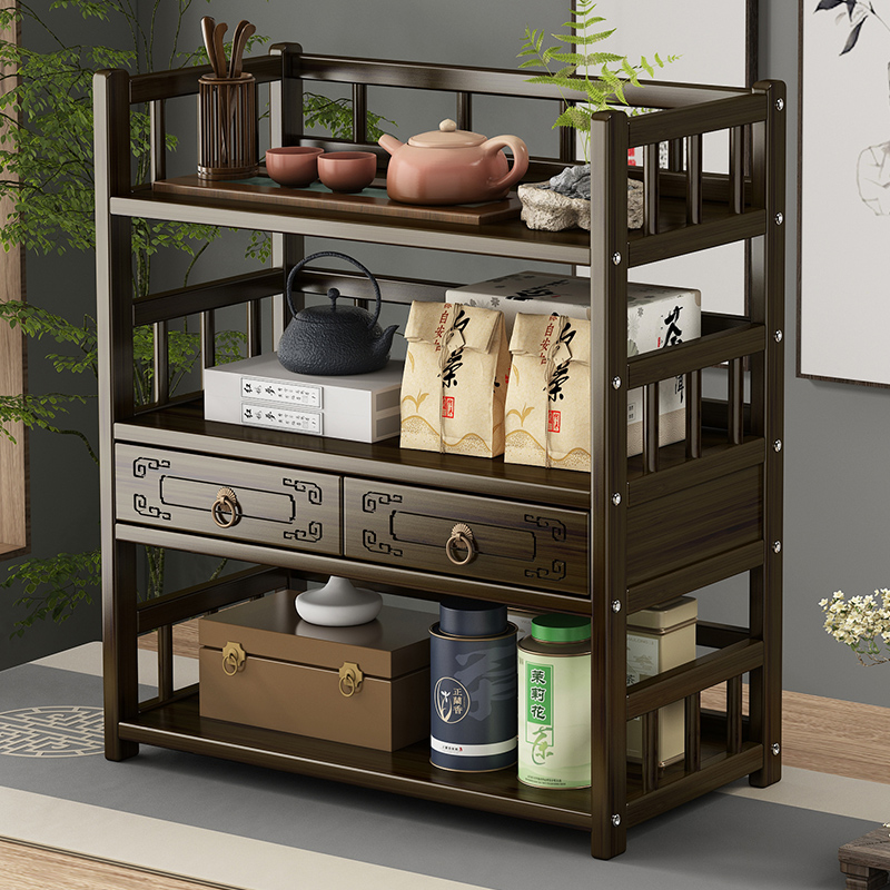 需定制博古架实木中式桌面小型桌上置物架茶具茶K杯展示柜多宝阁