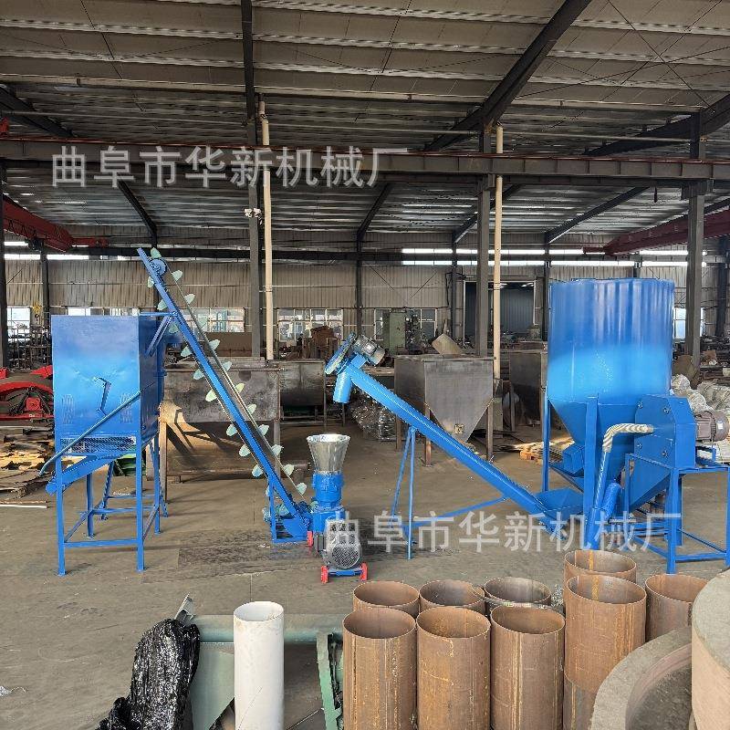 家用小型饲料颗粒机玉米粒混合压粒平模秸秆牧草柠条制粒机