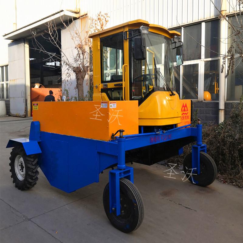 山东鸡粪发酵有机肥自走式翻抛机羊粪发酵轮胎式翻堆机