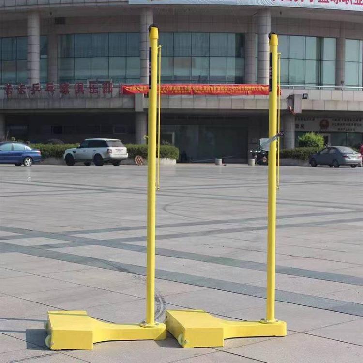移动羽毛球网架可升降铸铁羽毛球标准网柱羽毛球柱