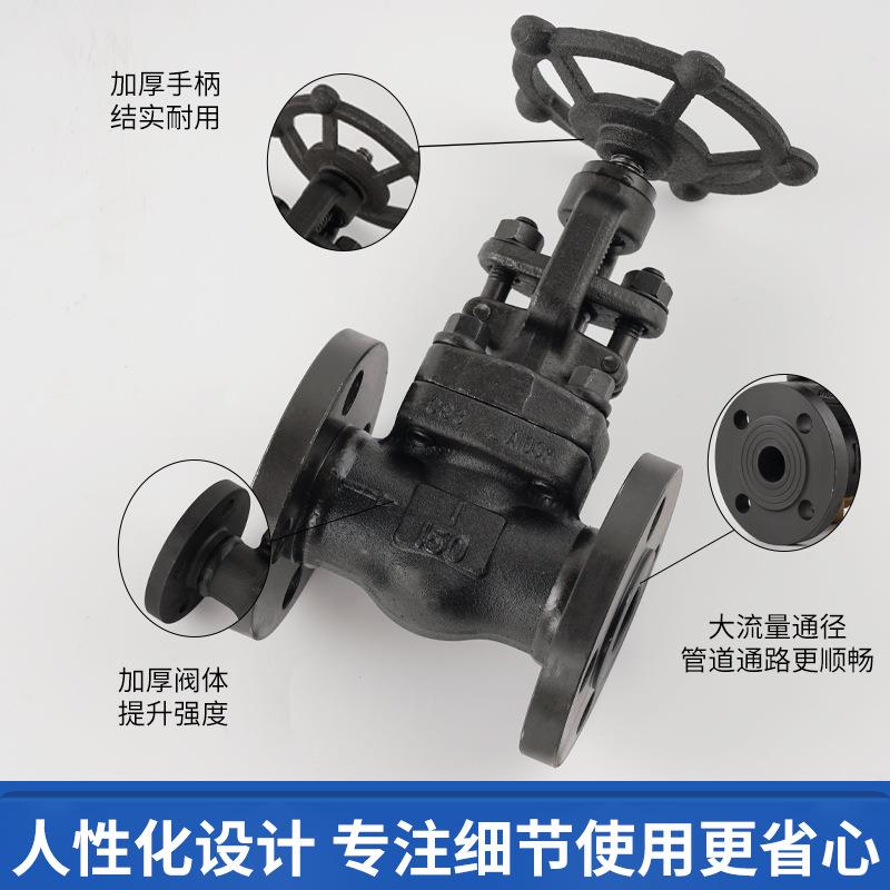 钢法兰截止J41H-1C高压常温国锻标重型手动6法兰式阀截止阀节SFB