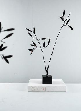 现代新中创意大GD-A1529理石石竹摆件售楼处展厅式墅别隔装断家居