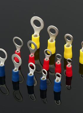 RV国820标冷压端头子0.鼻5-14平方圆绝头预缘端O型接线铜冷压端头