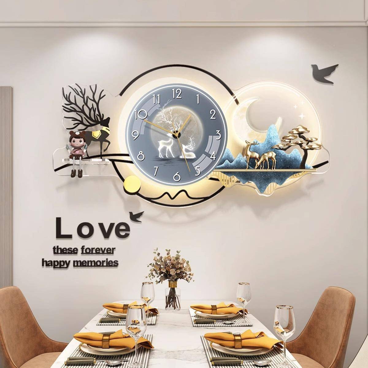 工厂创意挂钟厅饰时XDC46/XD钟静音艺术钟表客厅轻奢装挂钟现餐代