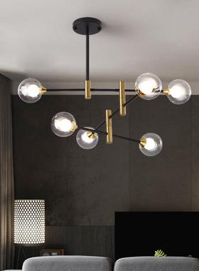 北欧轻奢客20326厅璃吊灯约现主代铁艺玻几何个性简魔豆分子餐厅