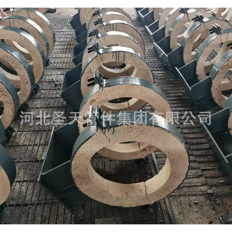 支吊架厂家单直供蛭石隔热管RJV托双抱箍保温型座支管滑动固定托