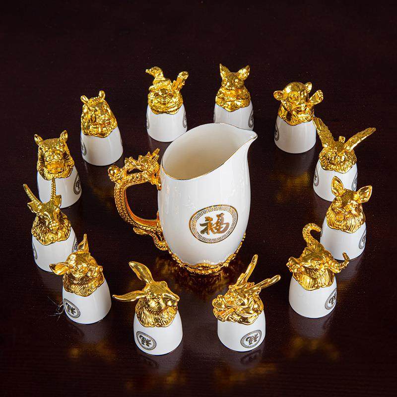 创意酒具兽白酒杯十UPD分酒镀金首小酒杯陶瓷二器生肖套装白酒烈,电子元器件市场,其它元器件,淘宝优惠券,粉丝福利购,淘宝优惠卷