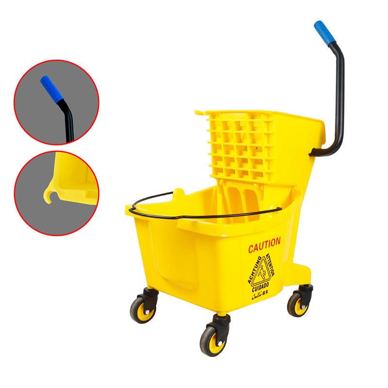 超宝B-040C榨水桶单桶拖水车拖把桶保洁挤水桶压水车墩布推车24L