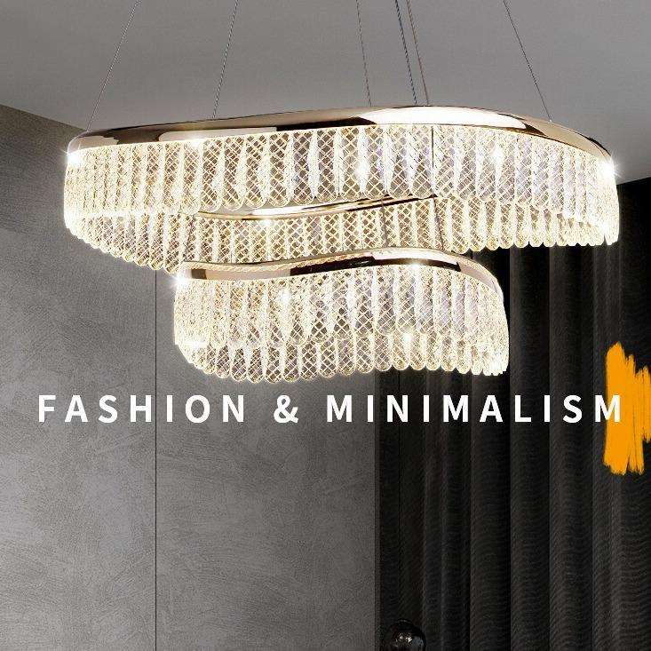 轻奢水晶吊灯创意圆形客厅主灯餐厅灯现代简约大气卧室灯