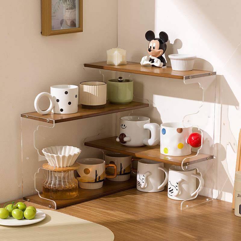 杯架子置物架马克杯子收纳置物架咖啡吧台架子办公桌面纸杯放置架