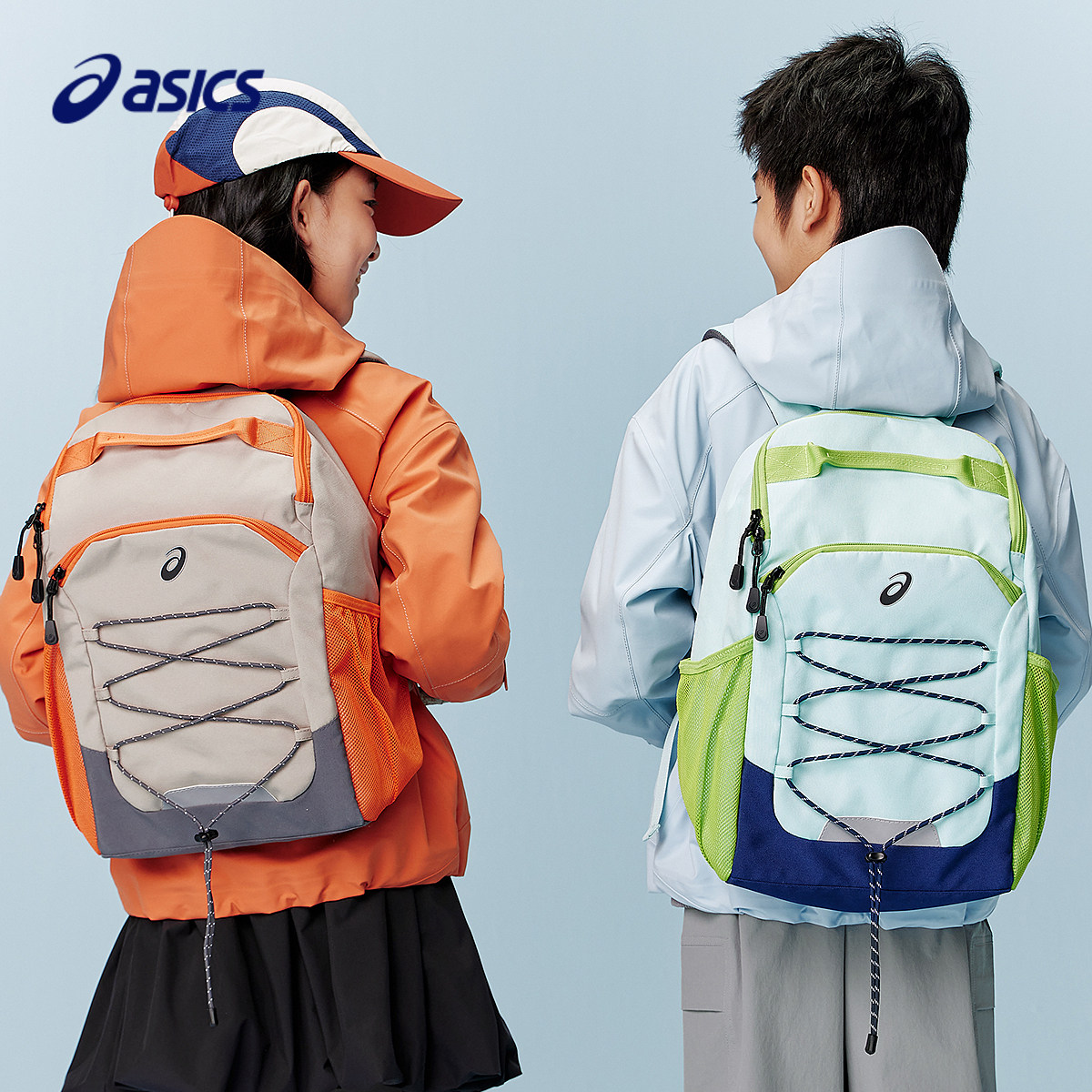 【商场同款】ASICS/亚瑟士儿童2026新款户外潮流休闲双肩包大容量