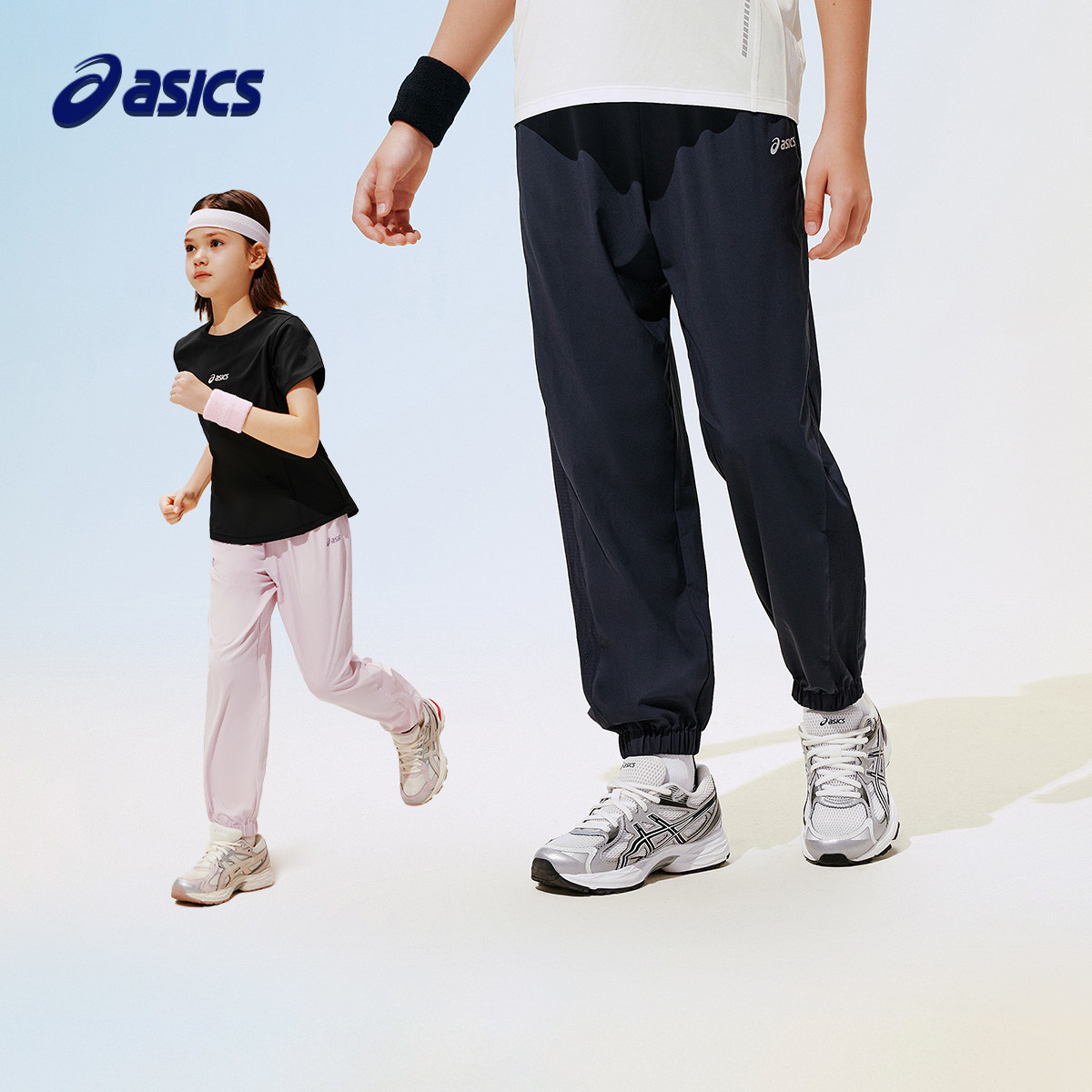 亚瑟士童装运动裤2026夏季新款男童女童薄款透气长裤儿童速干裤子