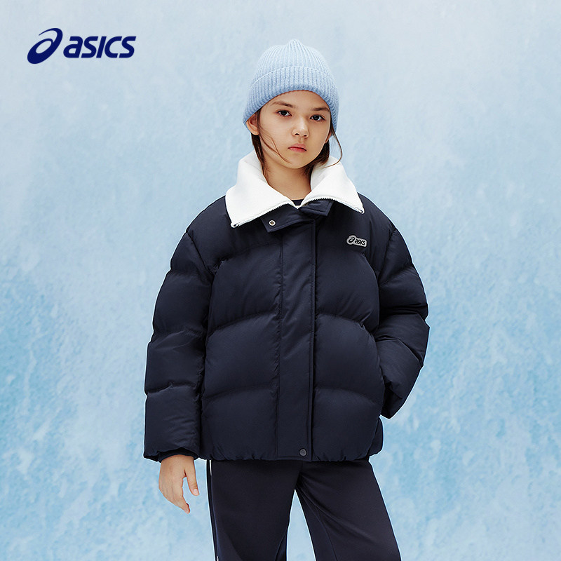 ASICS/亚瑟士童装26年冬季新款女童三防防风透湿宽松短款羽绒服