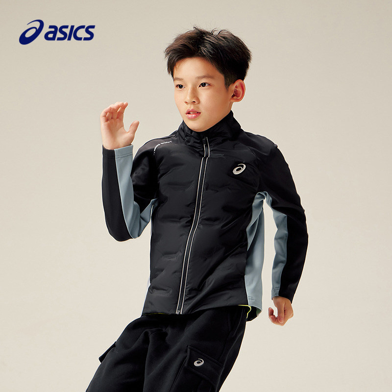 ASICS/亚瑟士26年中大童男女冬季新款防泼水拼色保暖舒适羽绒服