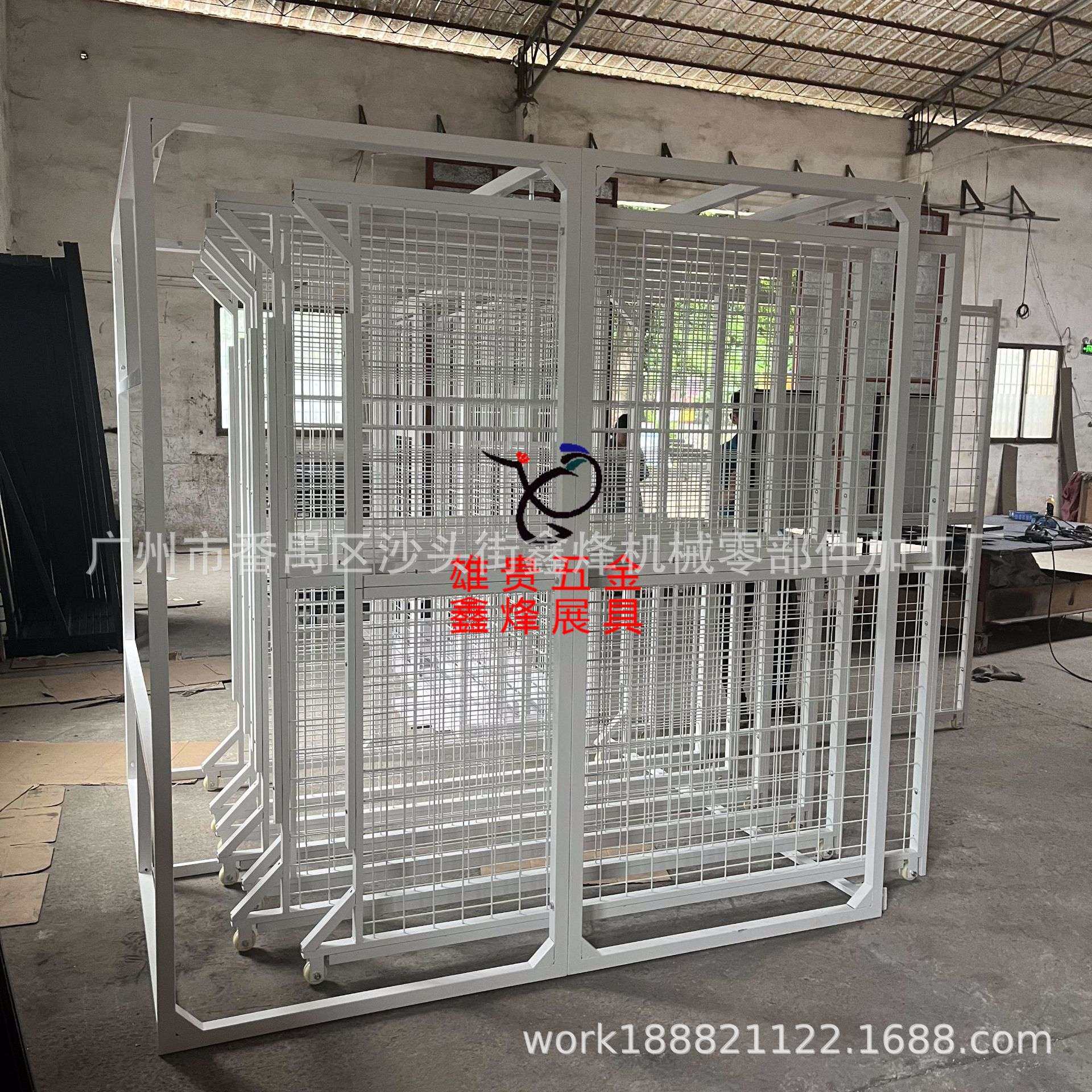 厂家直销铁丝网推拉挂画展示架 画框抽拉展架 挂画架工具配件展架