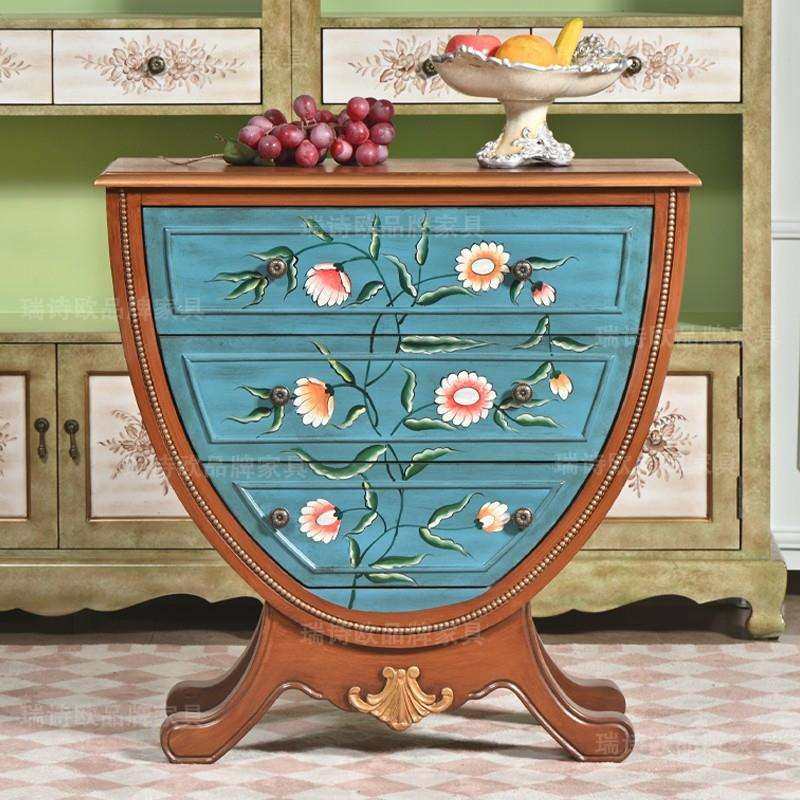 美式过道实木斗柜抽屉收纳欧式玄关柜台U型装饰复古做旧边柜家具,电子元器件市场,其它元器件,淘宝优惠券,粉丝福利购,淘宝优惠卷