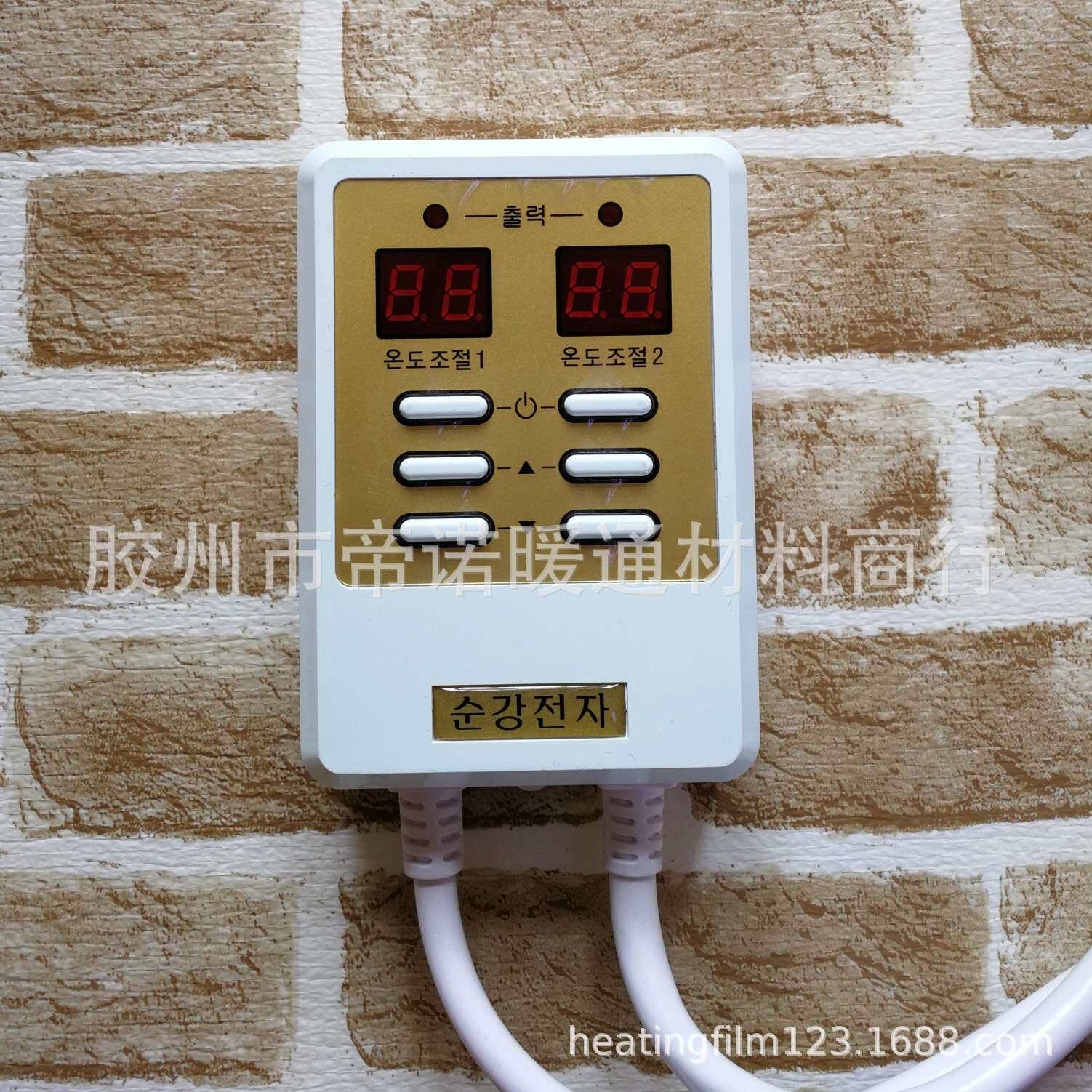 电热炕双控温控器电热板温控开关电热膜温控仪电暖炕双温双控