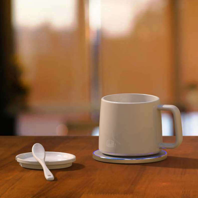 恒温杯暖暖杯无线充加热保温新骨瓷马克杯陶瓷恒温杯自热杯暖暖杯