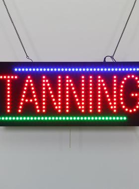 亚马逊11*27英寸广告牌 LED TANNING SIG橱窗装饰电子广告牌