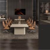 会议桌长桌简约现代长条桌开会桌会议室桌椅组合大型洽谈桌会议台