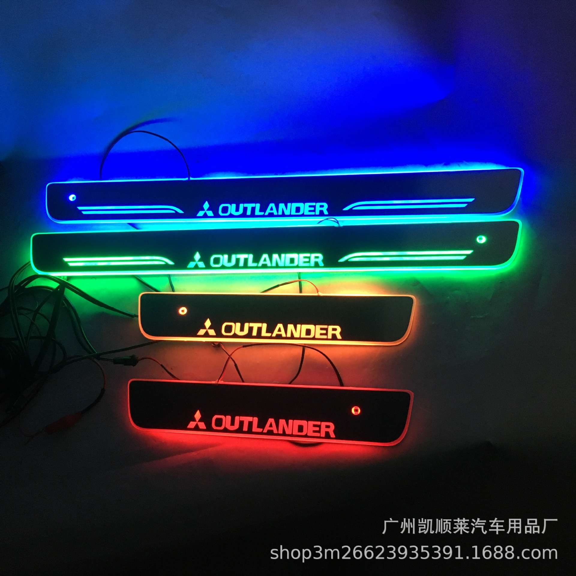 免破线款欧蓝德 Outlander LED流光车门迎宾踏板动态灯门槛条