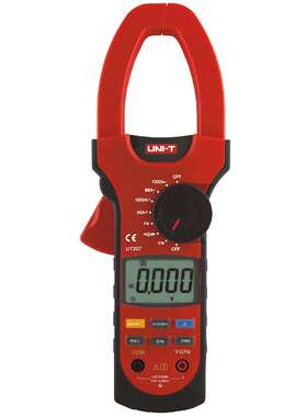 UT207 数字钳形表优利德交直流1000A钳形万用表电压电阻电容