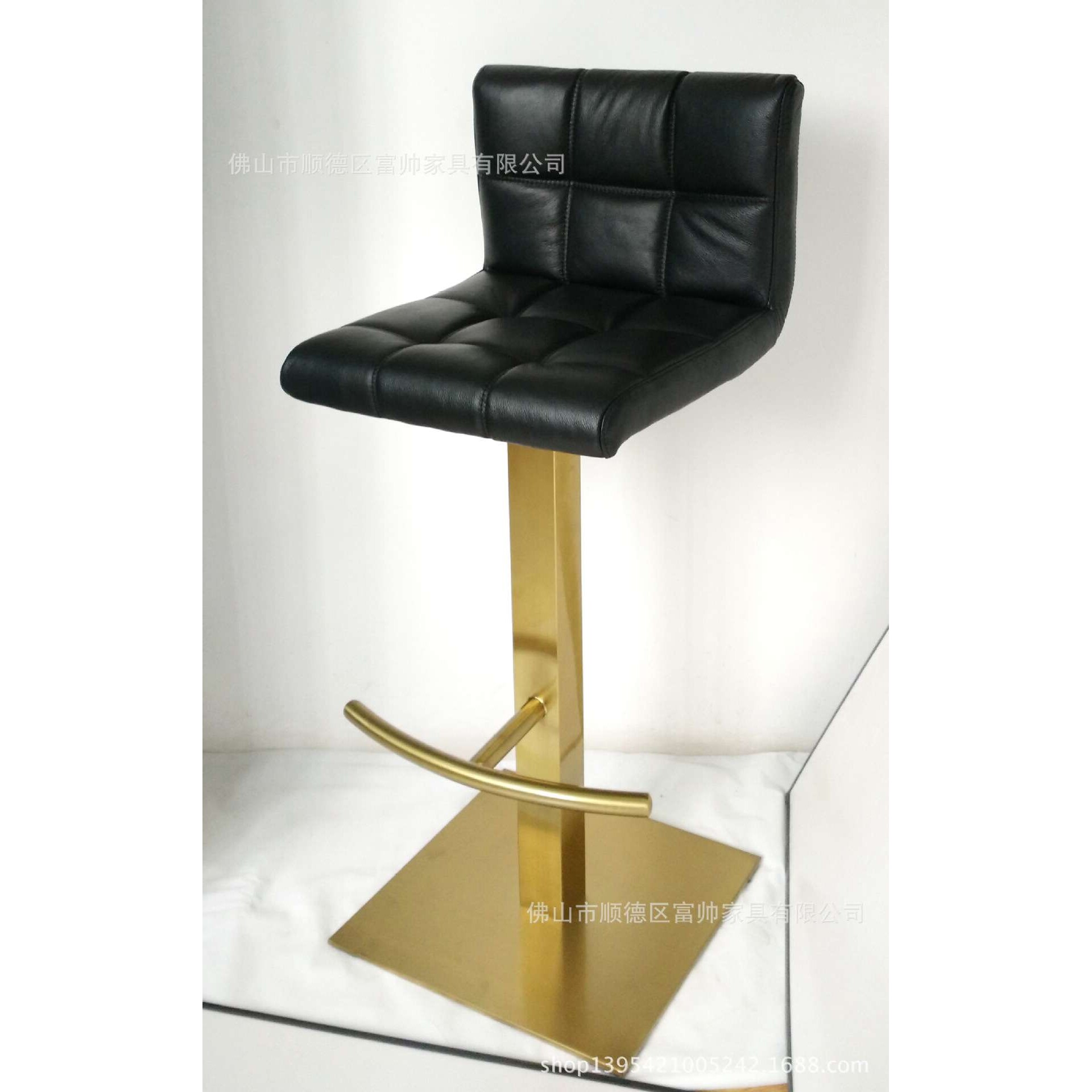 时尚简约拉丝不锈钢酒吧椅休闲椅高脚椅KTV升降吧台椅